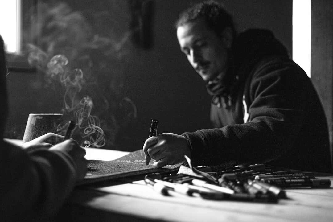 mystery writer creating characters