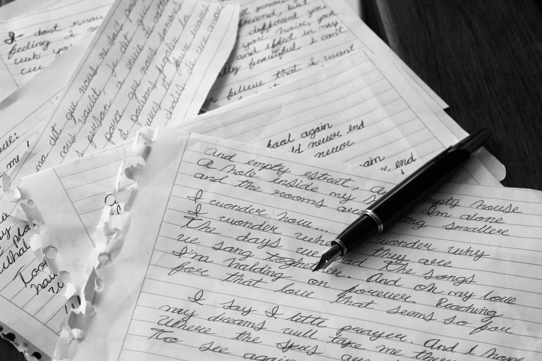 writer editing manuscript