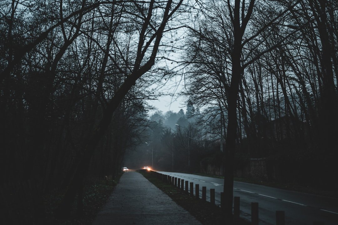 dark city street